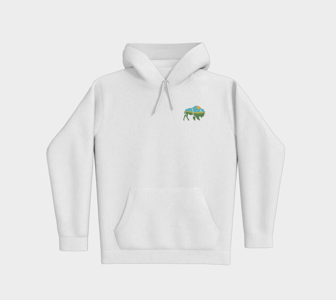 Buffalo Relations Premium Hoodie - White - Corner Logo