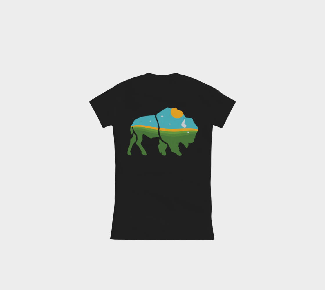 Buffalo Relations Comfort T-Shirt - Black - Logo Corner + Back