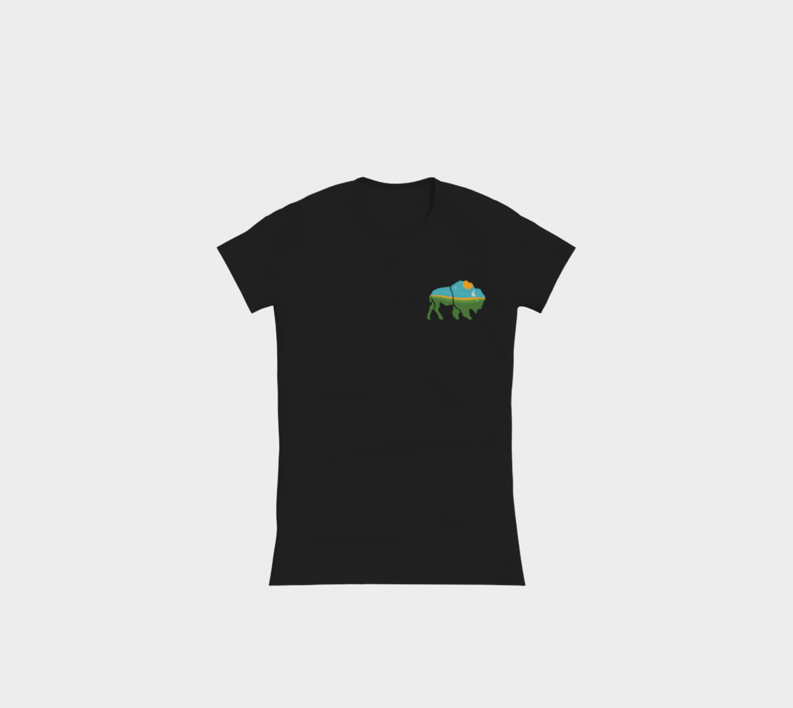 Buffalo Relations Comfort T-Shirt - Black - Logo Corner + Back
