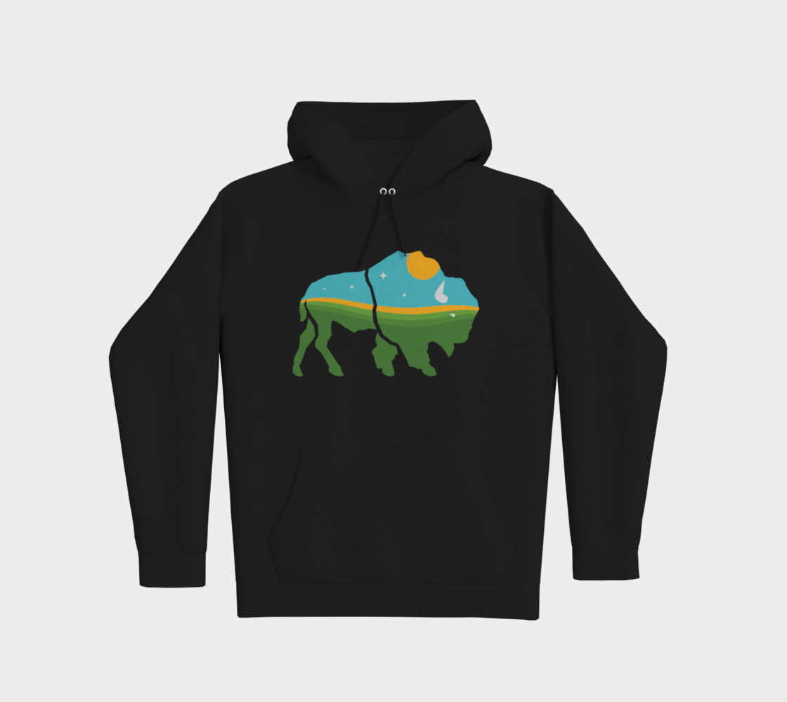 Buffalo Relations Premium Hoodie - Black - Front Logo