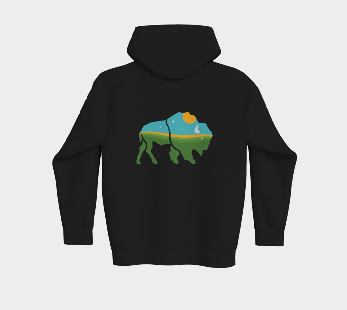 Buffalo Relations Premium Zipper Hoodie - Black - Corner Logo